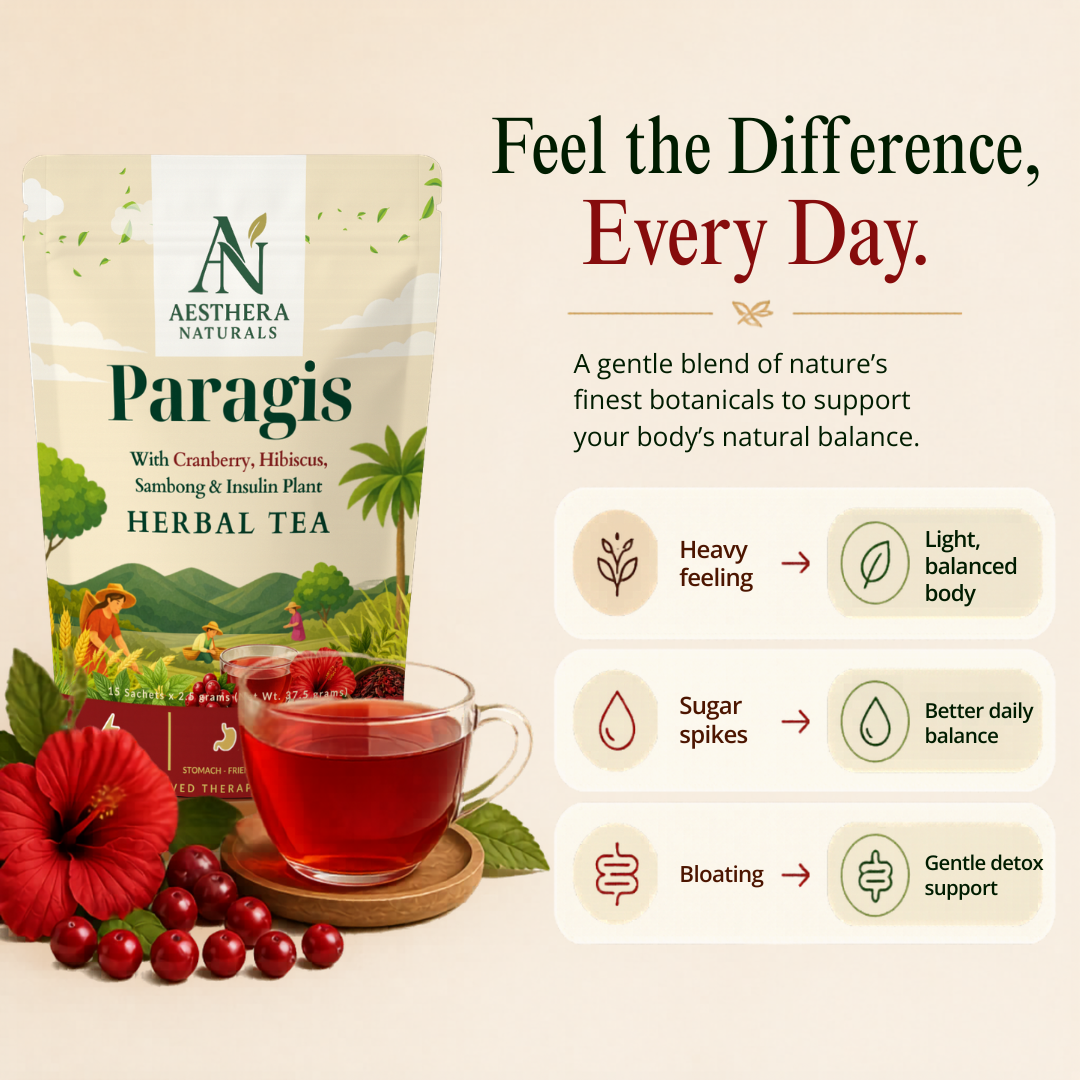 Paragis with Cranberry, Hibiscus, Sambong & Insulin Plant Herbal Tea