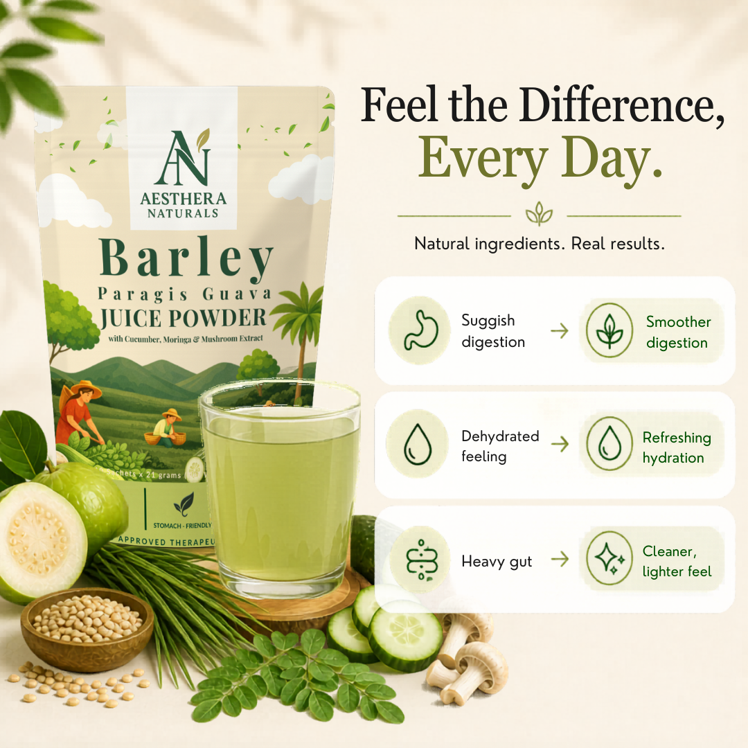 Aesthera Naturals 3 in 1 Herbal Drink Bundle Paragis Coffee Paragis Cranberry Tea and Barley Paragis Guava Juice